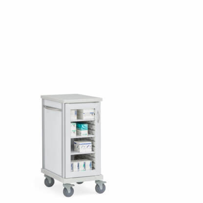 Roam 1 Counter-Height Medical Supply Cart, with Shelves