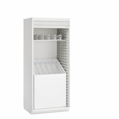 Evolve Boxed Catheter Cabinet, 36" wide, 27" deep, Roll-Top Door