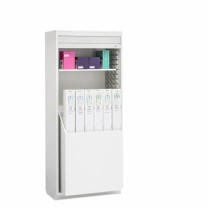 Evolve Boxed Catheter Cabinet, 36" wide, Roll-Top Door