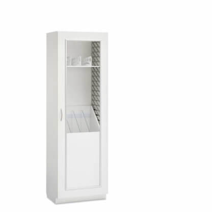 Evolve Cabinet with Boxed Catheter, 26" wide, Right Hinge Glass Door