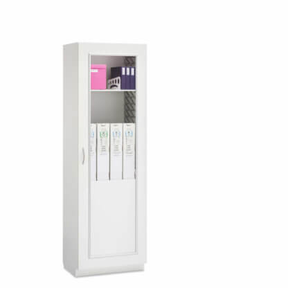 Evolve Cabinet with Boxed Catheter, 26" wide, Right Hinge Glass Door