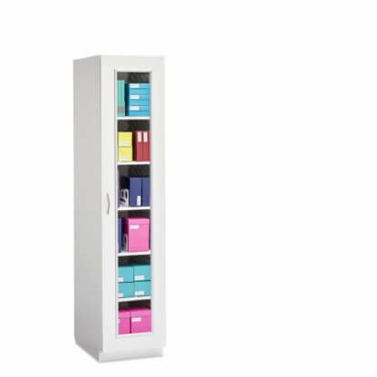 Evolve Cabinet with Divided Shelves, 19" wide, Right Hinge Glass Door