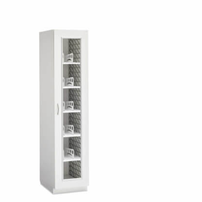 Evolve Cabinet with Divided Shelves, 19" wide, Right Hinge Glass Door