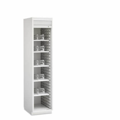 Evolve Cabinet with Divided Shelves, 19" wide, Roll-Top Door