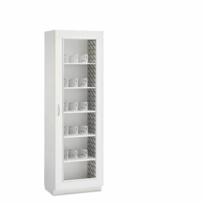 Evolve Cabinet with Divided Shelves, 26" wide, Right Hinge Glass Door