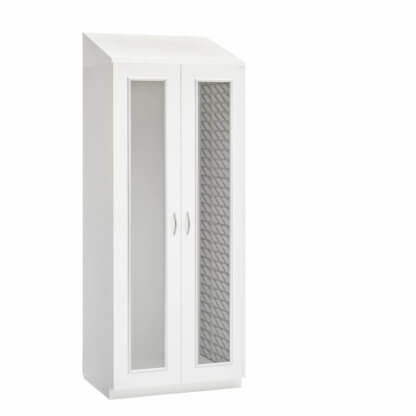 Evolve Cabinet with FlexCell, 36" wide, 27" deep, No Center Column, Glass Doors, Slope Top
