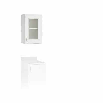 Evolve Upper Cabinet with Adjustable Shelf, 19" wide, Right Hinge Glass Door