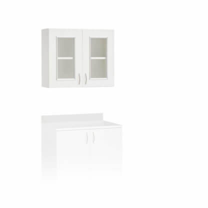 Evolve Upper Cabinet with Adjustable Shelf, 36" wide, Glass Doors