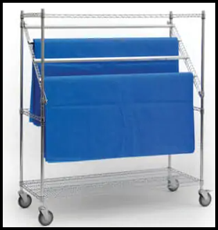 Innerspace mobile sterile wrap unit, chrome with two wraps