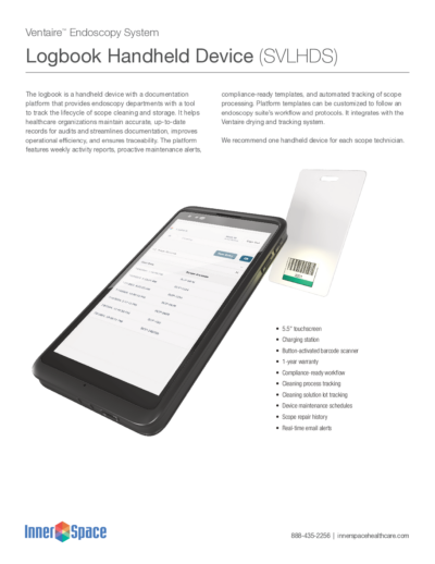 Logbook Handheld Device Product Sheet