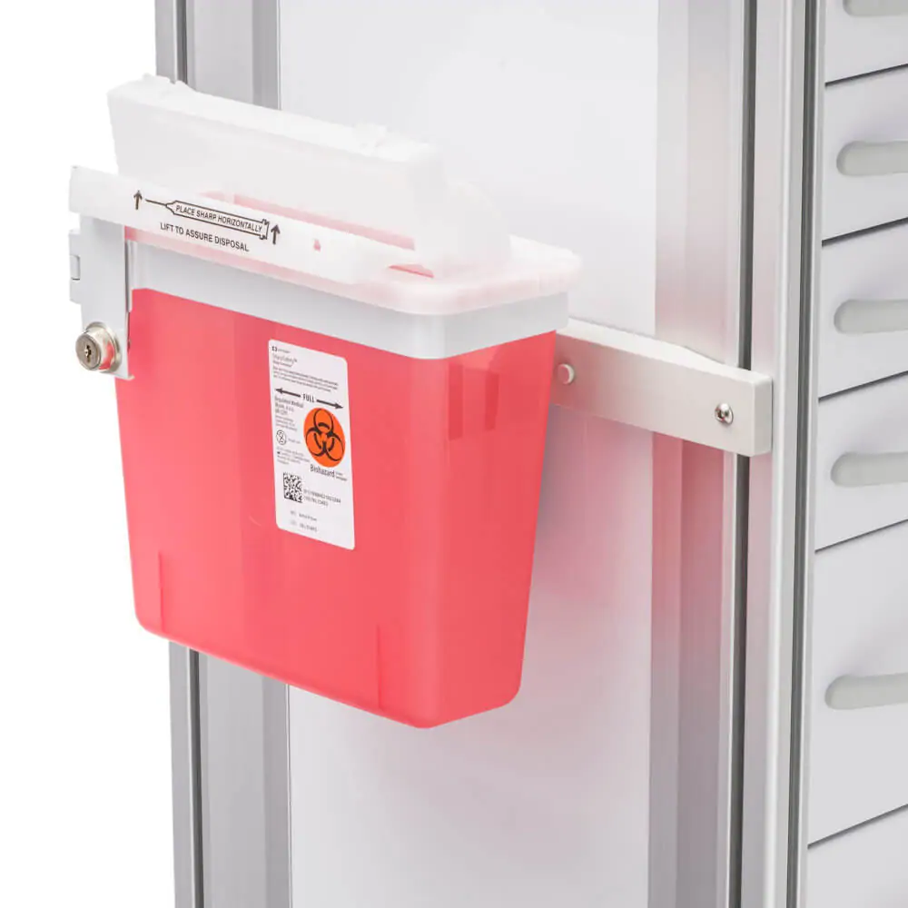 Sharps Container Medical Cart Accessory InnerSpace Healthcare