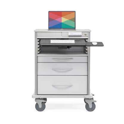 Pace 27 Procedure Cart with Pull-Out Keyboard Tray