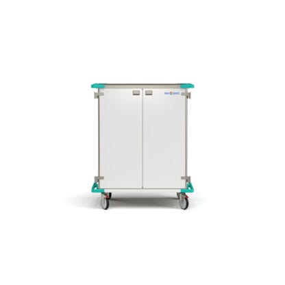 Standard closed case mobile cart with solid closed doors