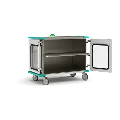 closed case cart window doors open solid shelf 5341 1