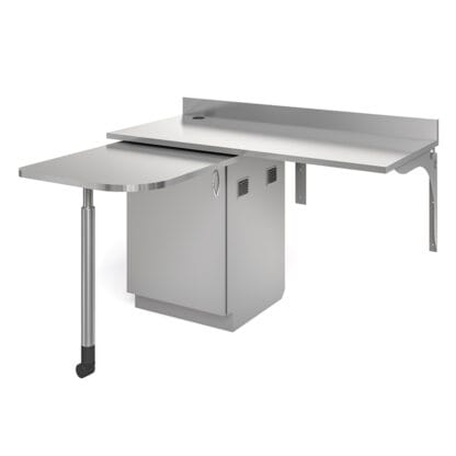 evolve architectural series base cabinet doc station with left facing worksurface
