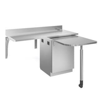 evolve architectural series base cabinet doc station with right facing worksurface