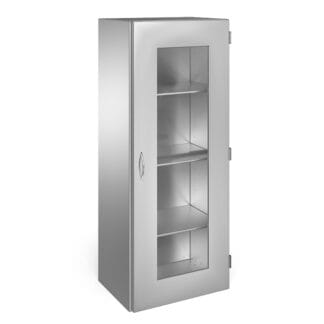 evolve architectural series recessed tall cabinets single glass door with 4 shelves