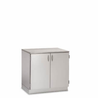 Base Cabinet with FlexCell, 36"w, solid doors, stainless steel