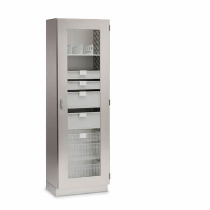 Cabinet with Accessory Pack, 26.75"w, right hinge glass door, stainless steel