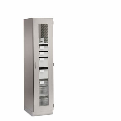 Cabinet with Accessory Pack, 18.75"w, right hinge glass door, stainless steel