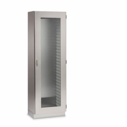 Cabinet with FlexCell and No Center Column, 26.75"w, right hinge glass door, stainless steel