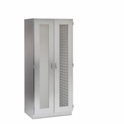 Cabinet with FlexCell and No Center Column, 36"w, glass doors, stainless steel