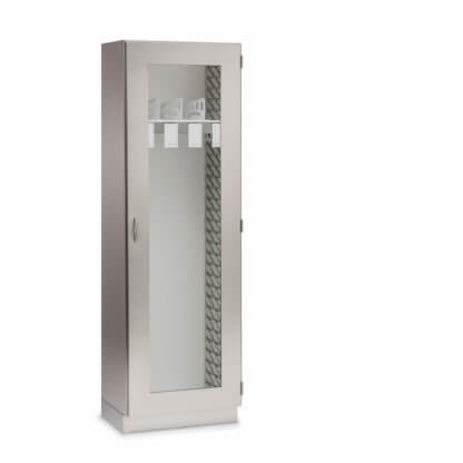 Catheter Cabinet, 26.75"w, right hinge glass door, stainless steel