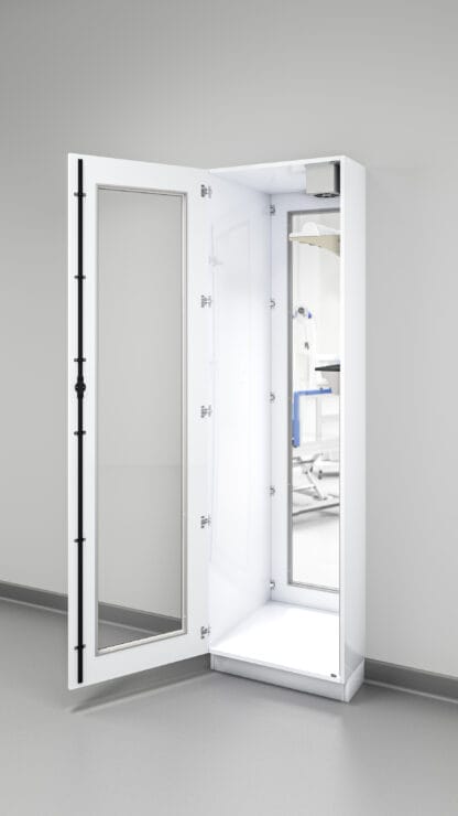 Evolve Scope Pass-Through Cabinet, in Wall, Door Open