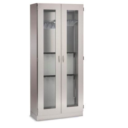Scope Cabinet, holds 9 or 18 scopes, 40"w, glass doors, stainless steel