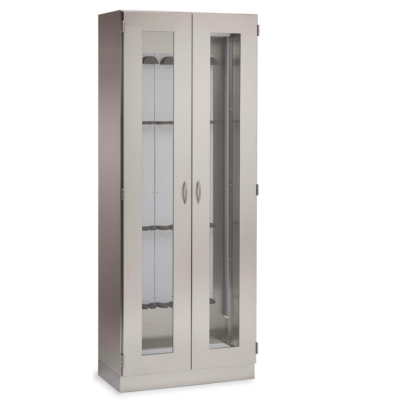 TEE Probe Cabinet, holds 5 probes, 36"w, glass doors, stainless steel