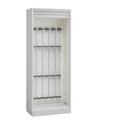 TEE Probe Cabinet, 36 inches wide, Roll-Top Door Open