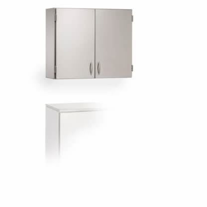Upper Cabinet with Adjustable Shelf, 36"w, solid doors, stainless steel