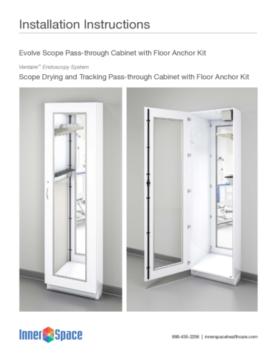 Installation Instructions for Scope Pass-through Cabinets with Floor Anchor Kit