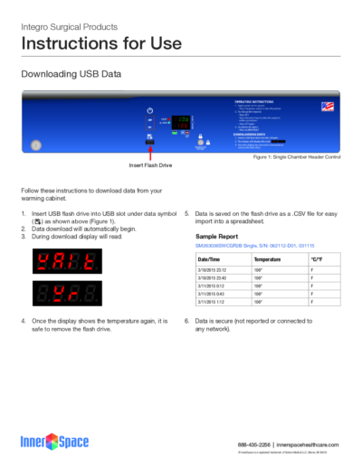 Downloading USB Data Warming Cabinet