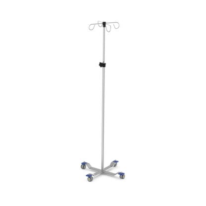 IV Stand hand operated with 4 legs and 4 hooks