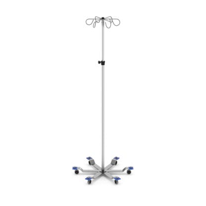 IV Stand hand operated with 6 legs and 6 hooks