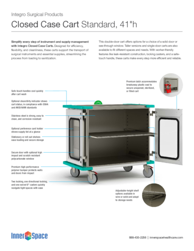 Closed Case Cart Standard 41″h