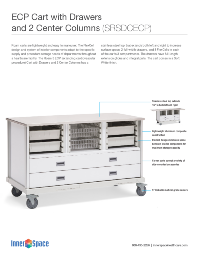 ECP Cart with Drawers and 2 Center Columns