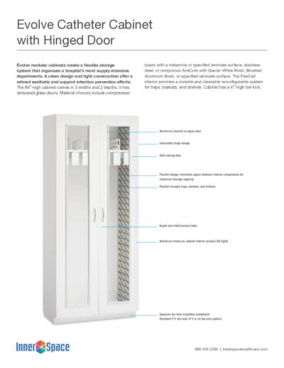 Evolve Catheter Cabinet, Hinged Door