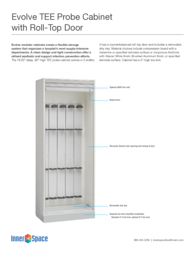Evolve TEE Probe Cabinet, Roll-Top Door