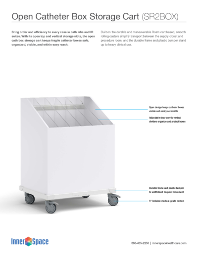 Open Catheter Box Storage Cart
