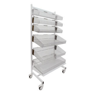 Quick Wall, Preconfigured Unit, Single-sided with 6 Baskets