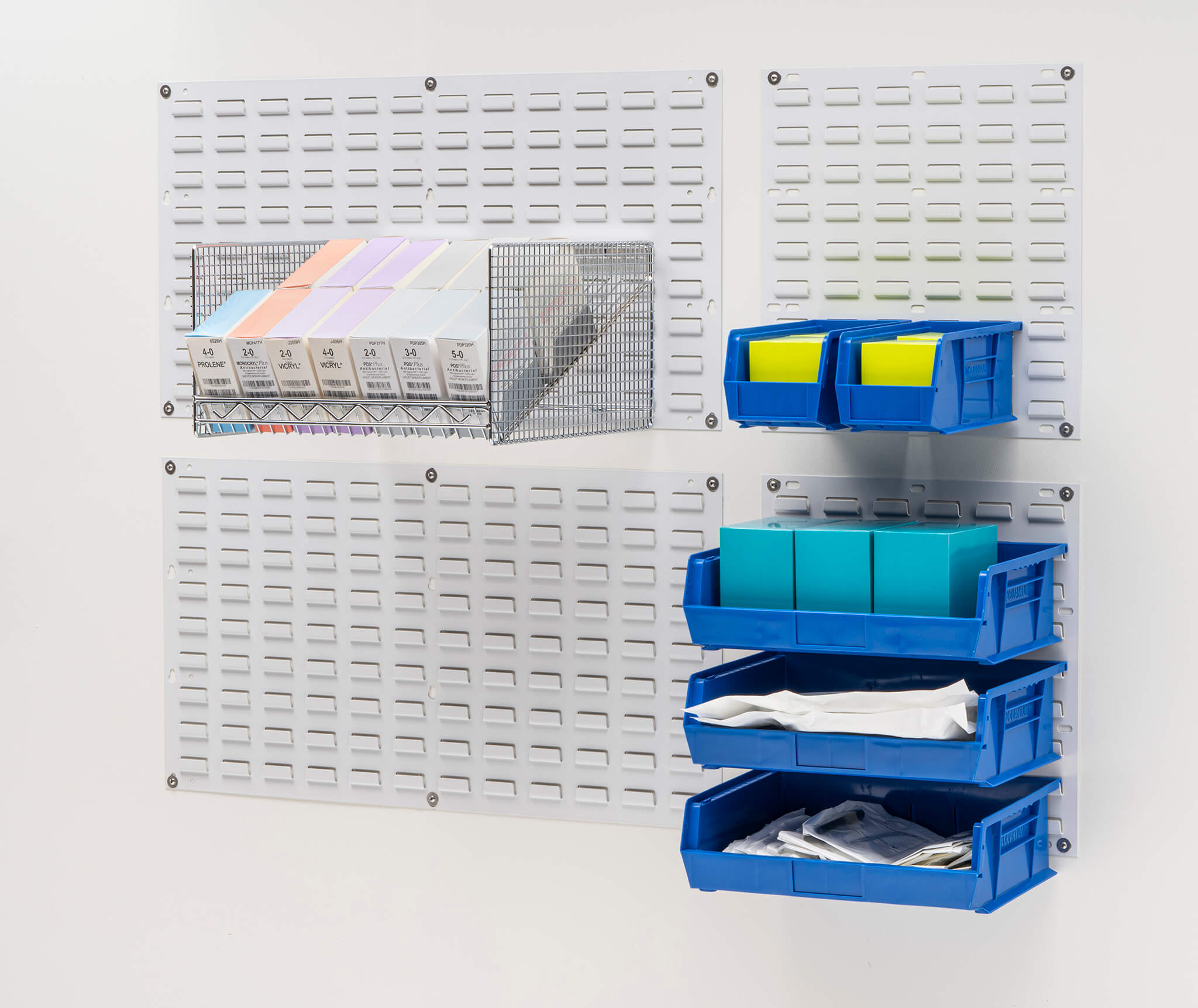 Using Wire Shelving vs Louvered Panels to Organize Storage Bins