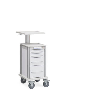 Narrow Pace 21 Procedure Cart with Adjustable Work Surface (SPN21W4AWS)