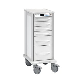 Pace 27 narrow cart in white finish