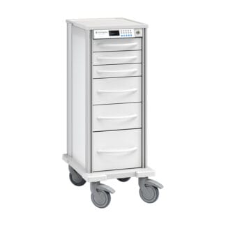Pace 30 narrow cart in white finish
