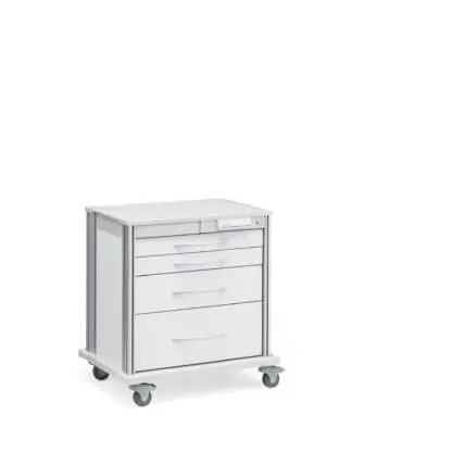 Pace 21 under-counter Procedure cart with 3" casters