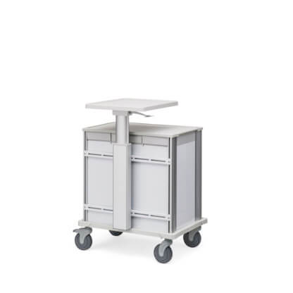 Pace 21 Procedure cart with Adjustable Work Surface (SP21W4AWS)