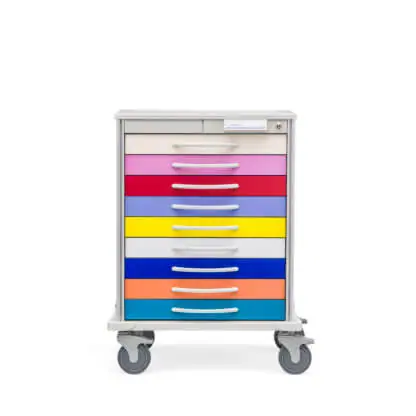 Pace Pediatric Care Cart, 9 drawers