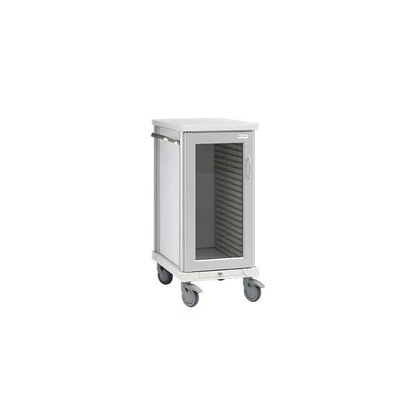 roam 1 counter height supply cart glass doors sr1cgl